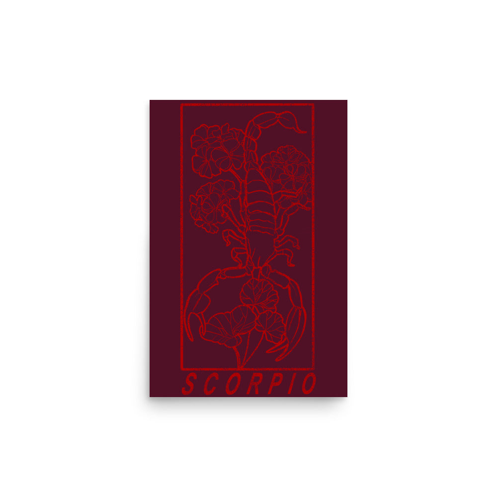 Scorpio Poster (Red)