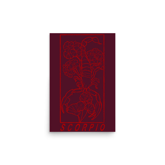 Scorpio Poster (Red)